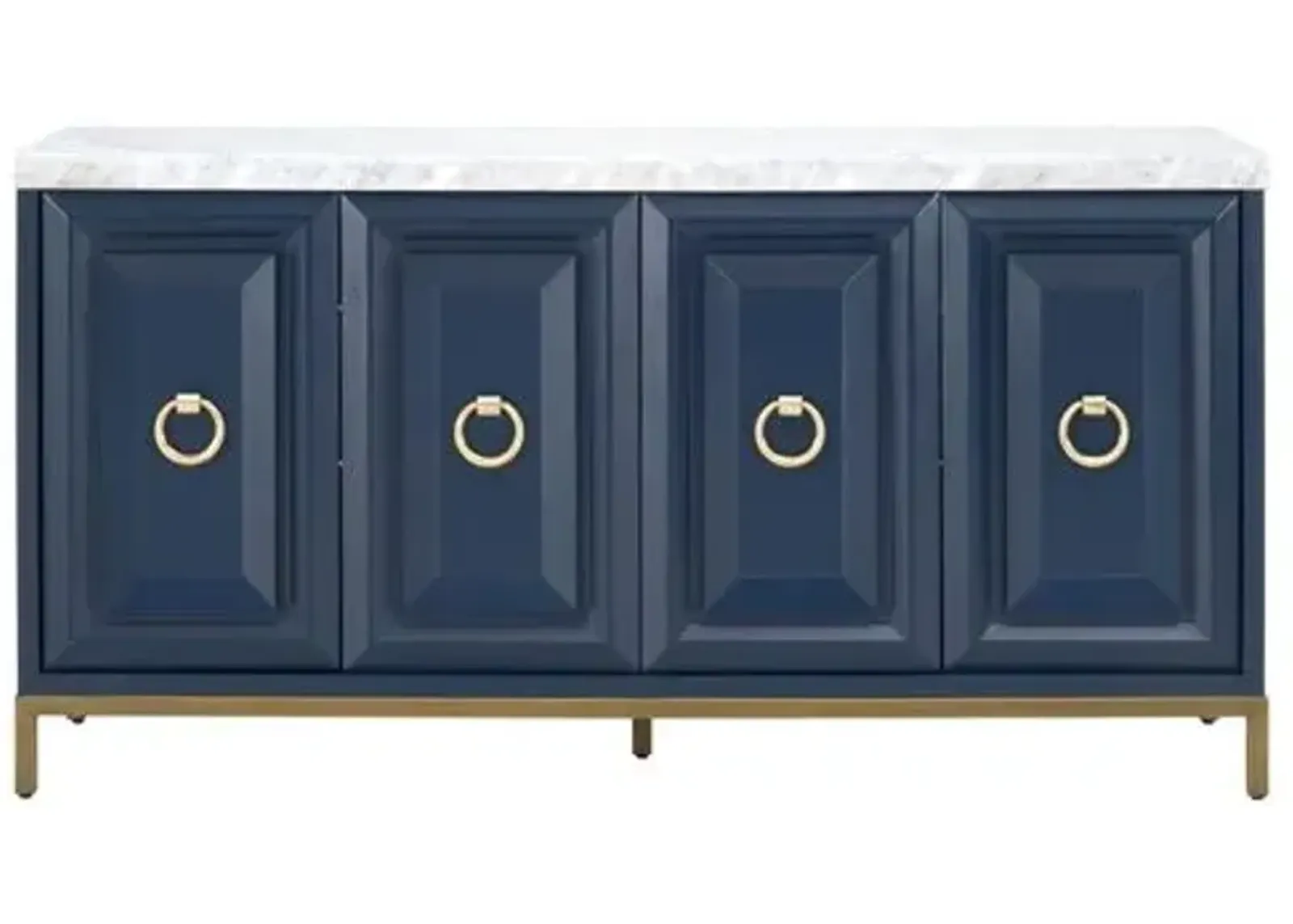 Tessa Marble Top Sideboard - Navy - Blue