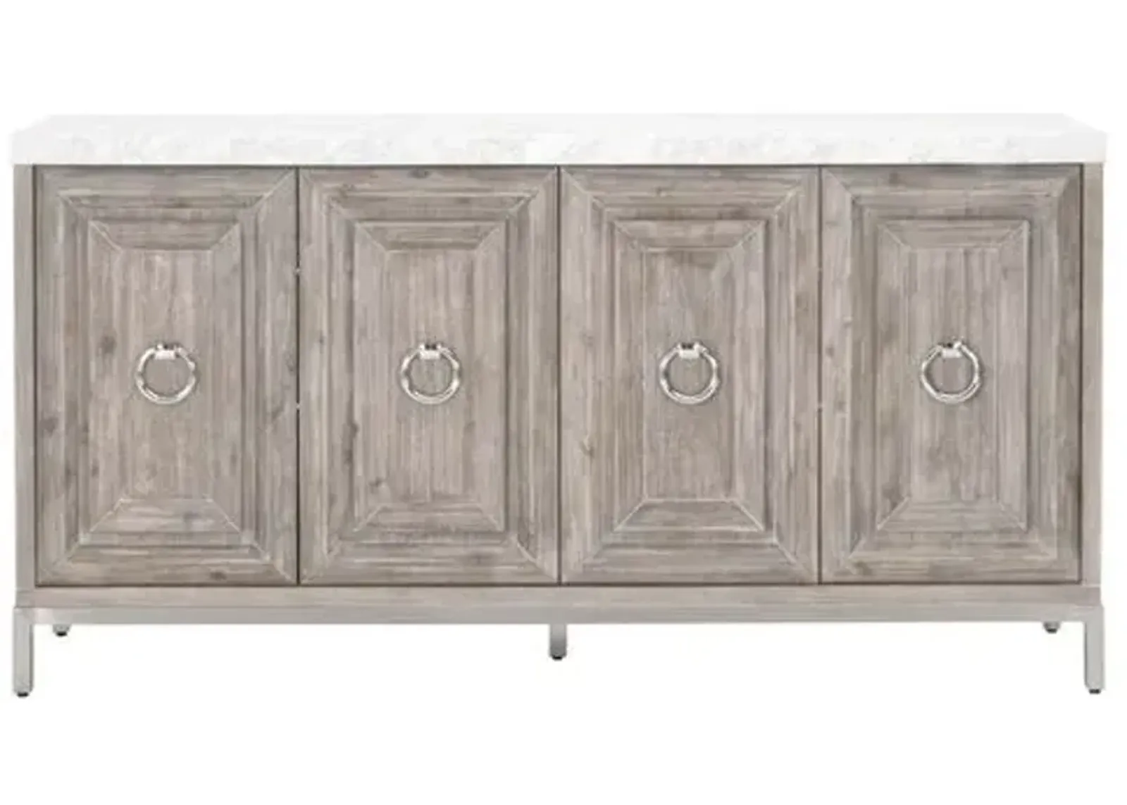 Tessa Marble Top Sideboard - Natural Gray