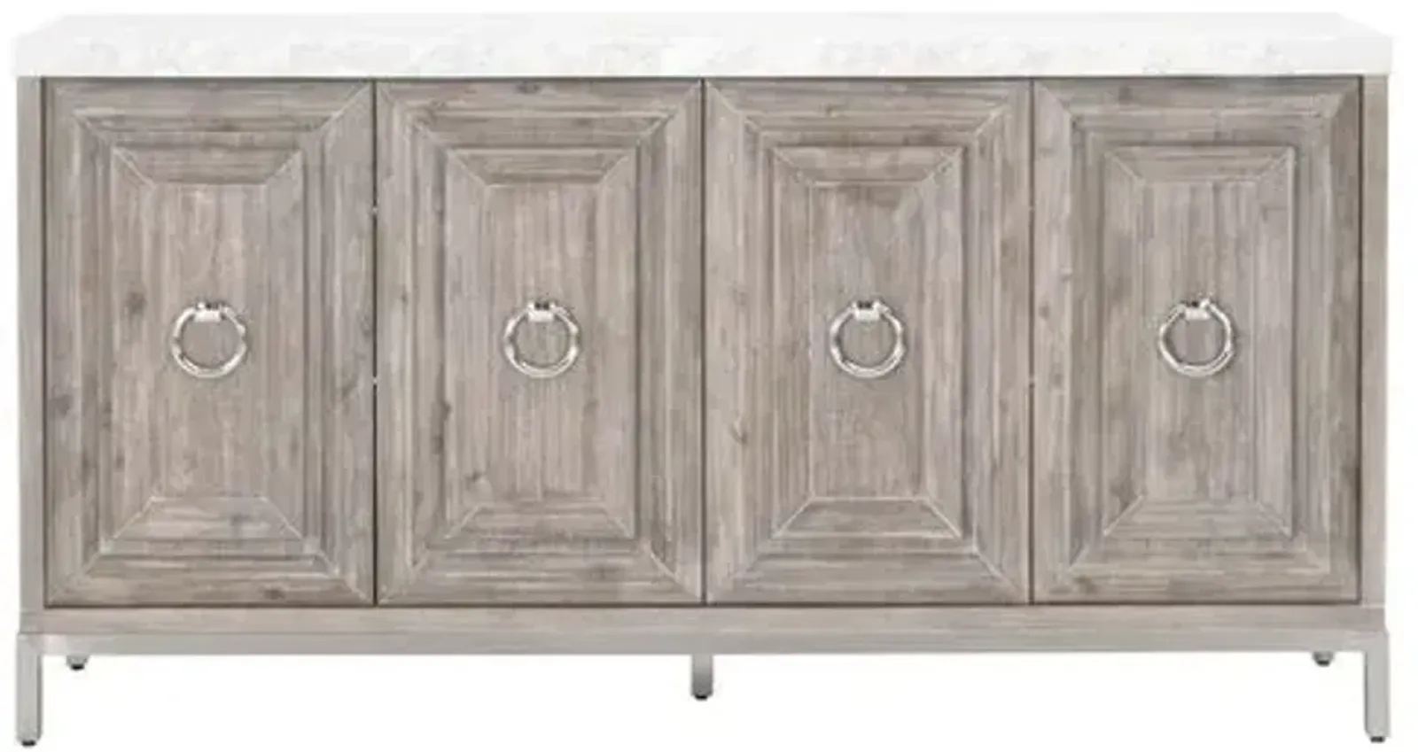 Tessa Marble Top Sideboard - Natural Gray