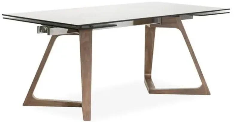 Axel Extension Dining Table - Smoke Gray