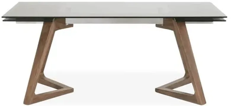 Axel Extension Dining Table - Smoke Gray