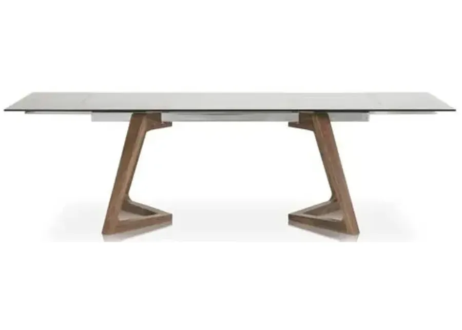 Axel Extension Dining Table - Smoke Gray