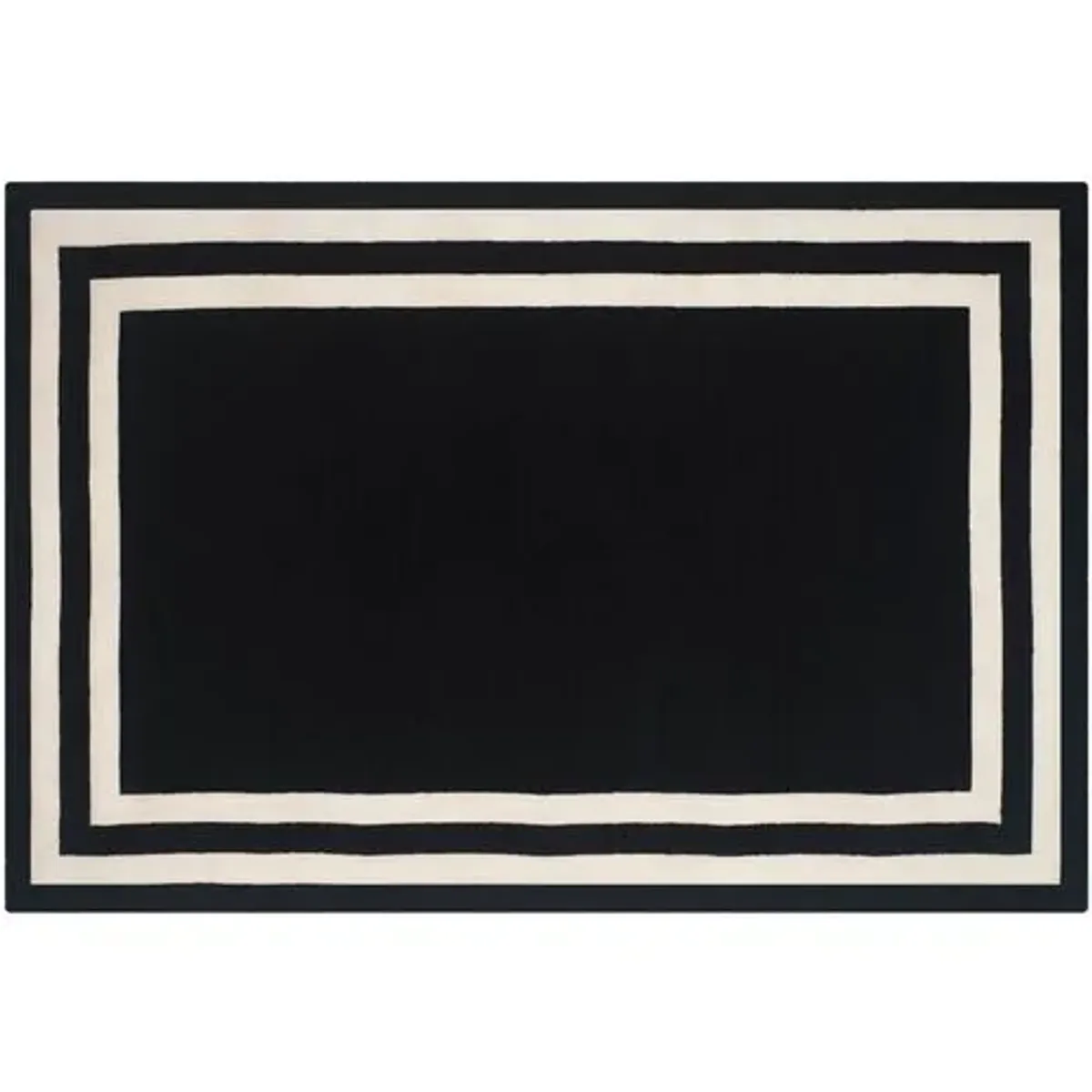 Fitzgerald Border Rug - Ralph Lauren Home - Black - Black