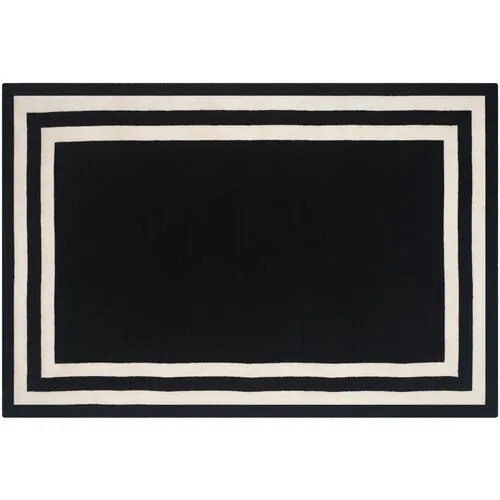 Fitzgerald Border Rug - Ralph Lauren Home - Black - Black