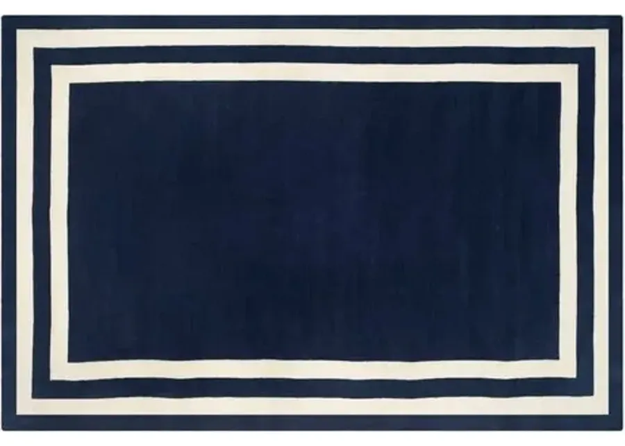 Fitzgerald Border Rug - Ralph Lauren Home - Blue - Blue