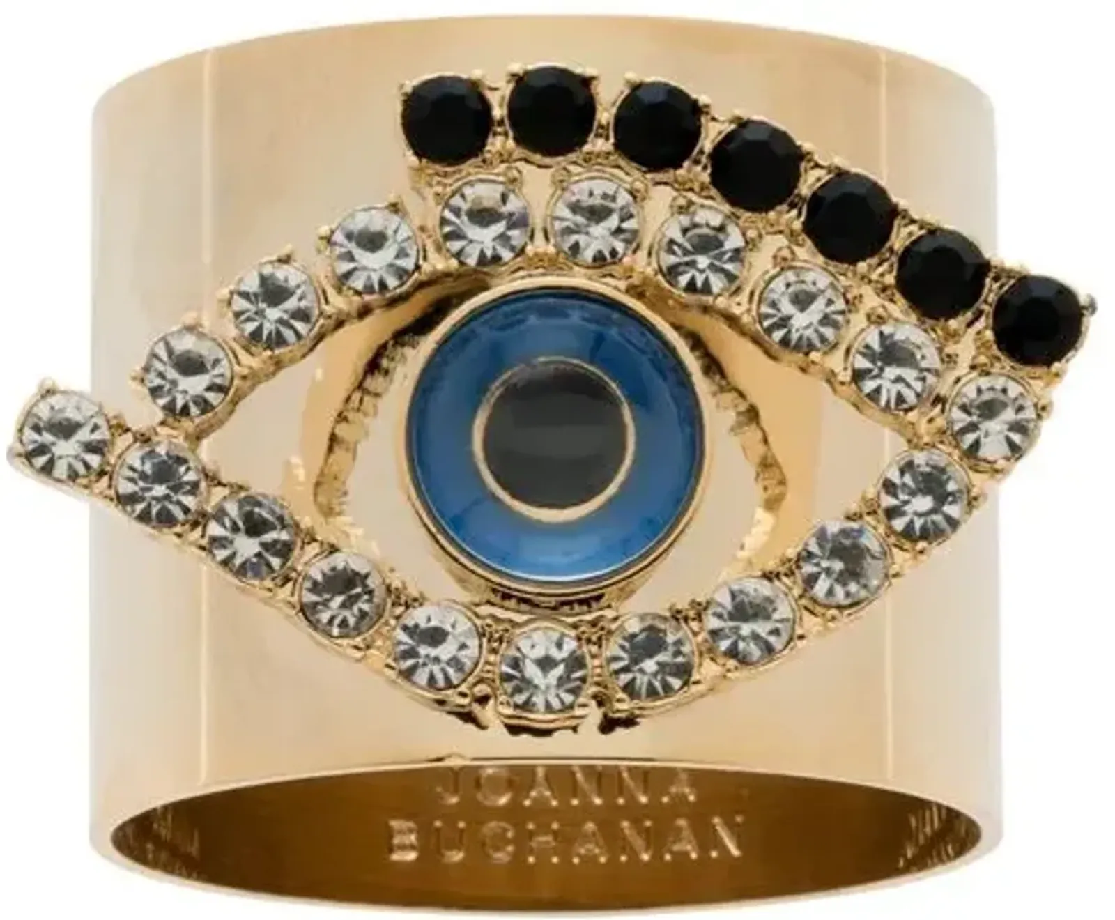 Set of 2 Evil Eye Napkin Rings - Gold - Joanna Buchanan