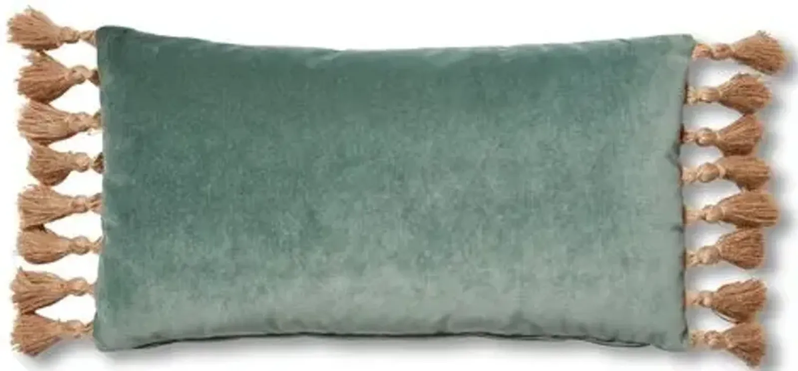 Lou 12x23 Lumbar Pillow - Jade Velvet