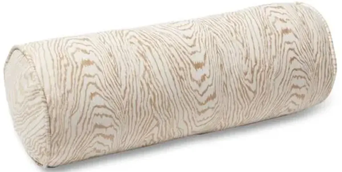 Freya 7x20 Bolster Pillow - Gold Faux Bois