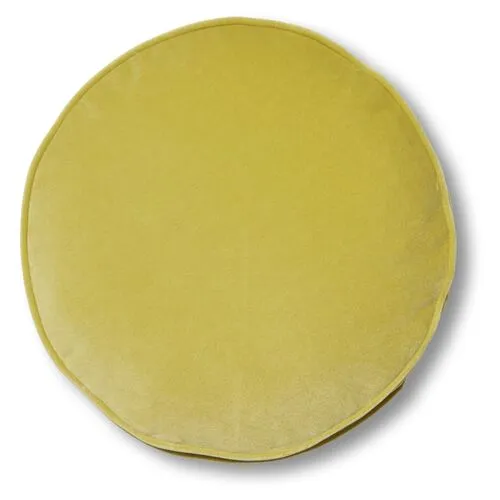 Claire 16x16 Disc Pillow - Chartreuse Velvet