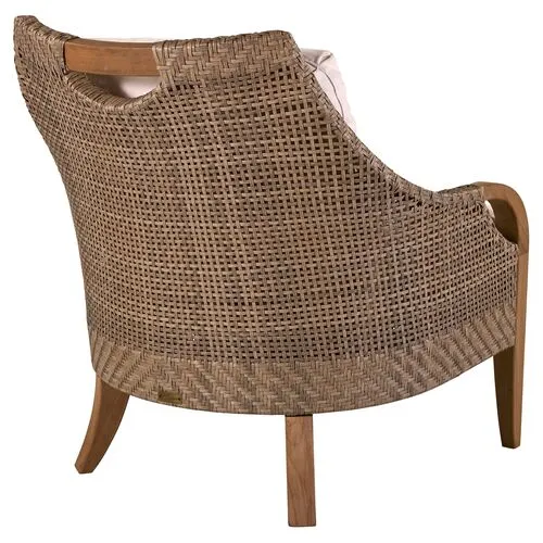 Edgewood Outdoor Lounge Chair - Natural Sunbrella - Lane Venture - White