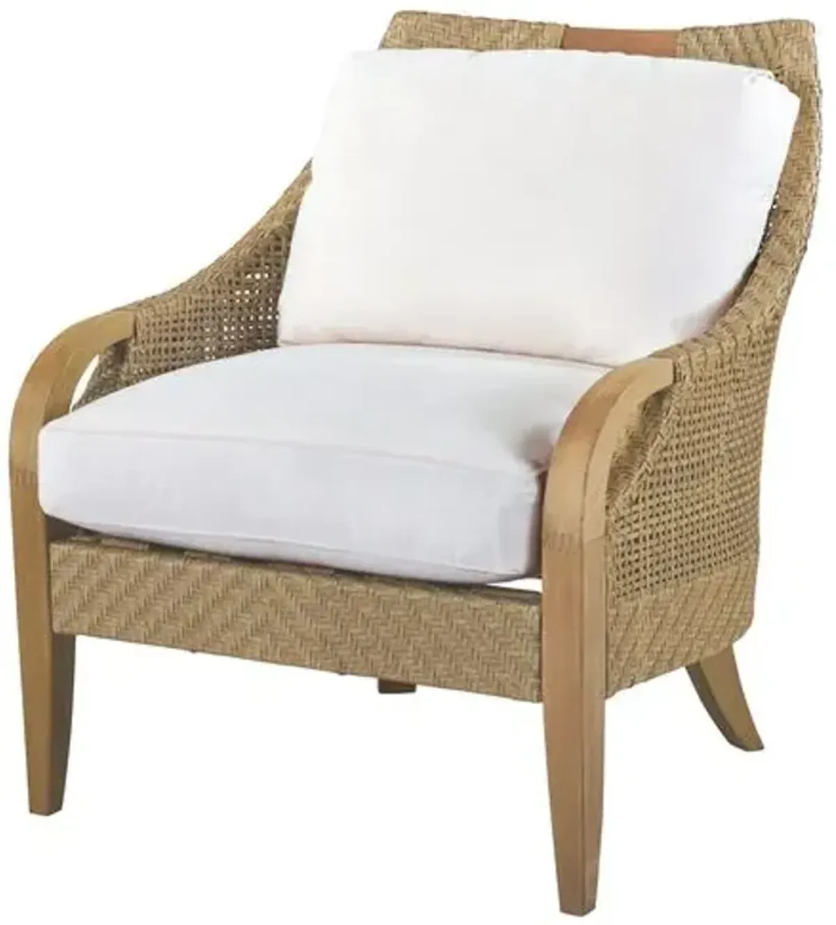 Edgewood Outdoor Lounge Chair - Natural Sunbrella - Lane Venture - White