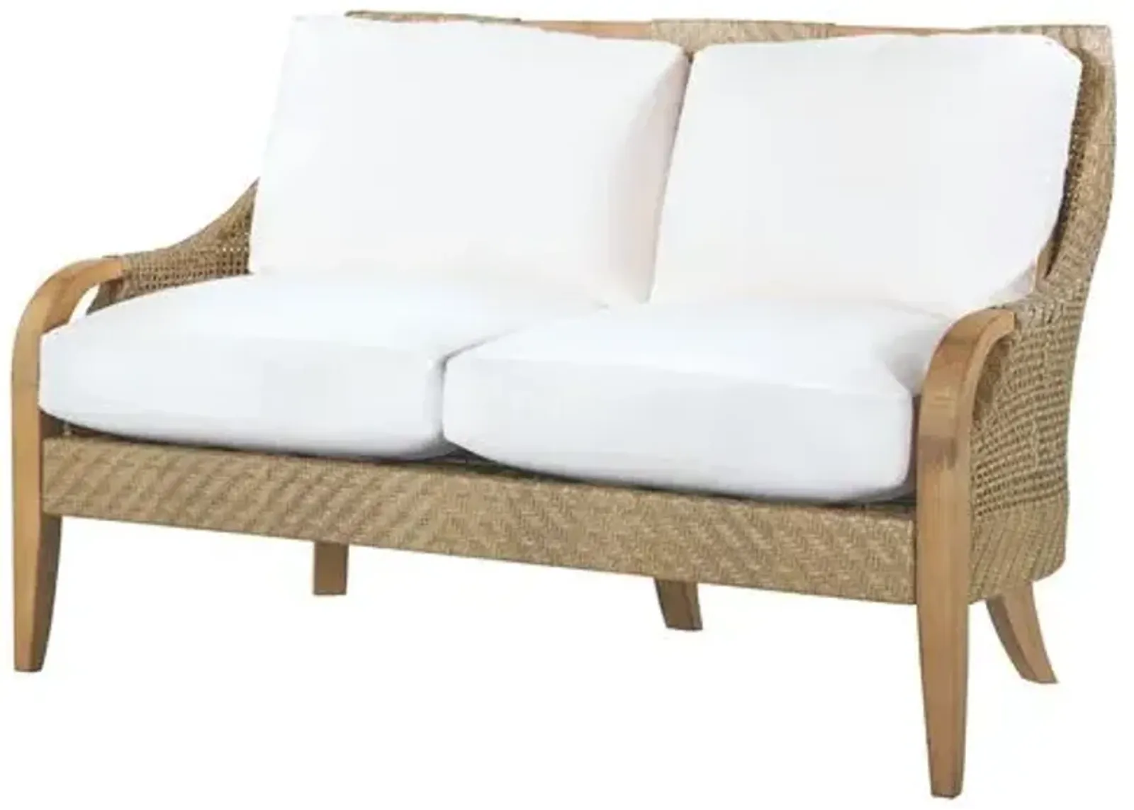 Edgewood Outdoor Loveseat - Natural Sunbrella - Lane Venture - White