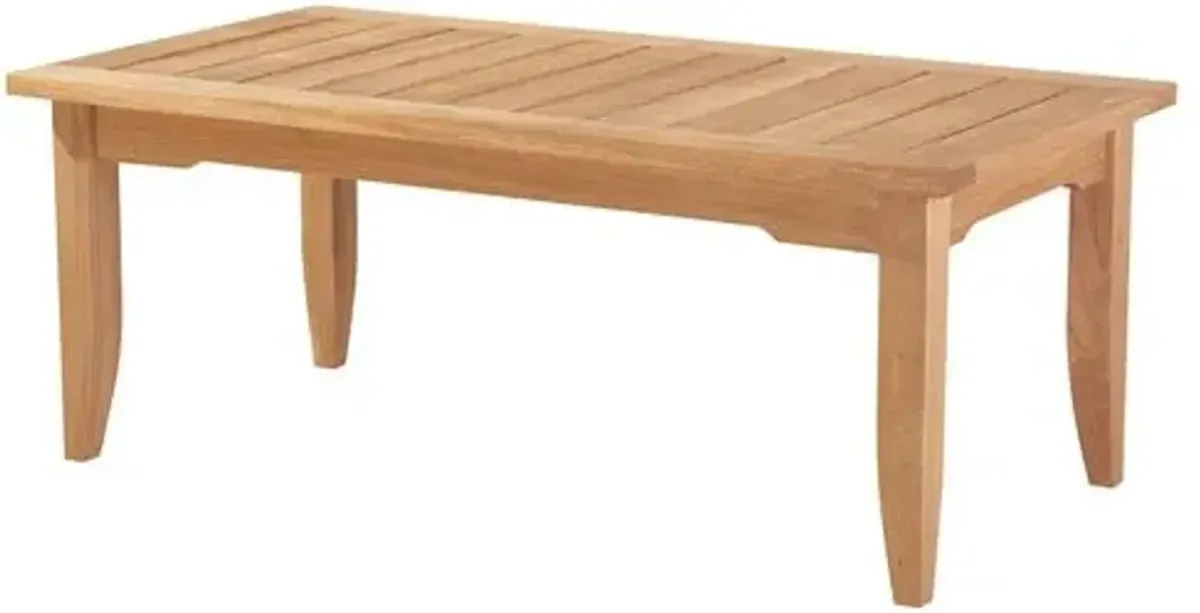 Edgewood Outdoor Teak Coffee Table - Natural - Lane Venture - Brown