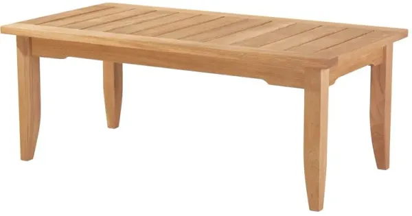 Edgewood Outdoor Teak Coffee Table, Natural