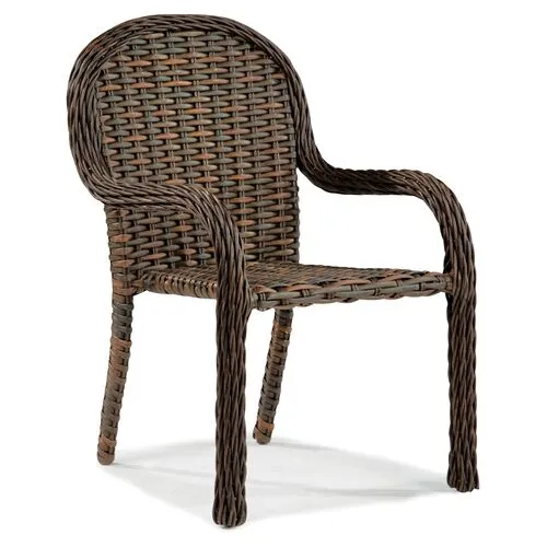 South Hampton Outdoor Stackable Armchair - Brown - Lane Venture