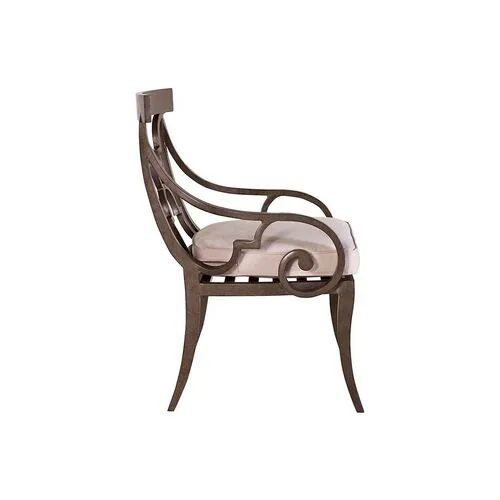 Hemingway Florentine Outdoor Armchair - Natural Sunbrella - Lane Venture - Ivory