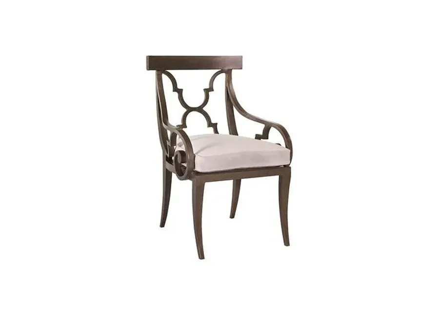 Hemingway Florentine Outdoor Armchair - Natural Sunbrella - Lane Venture - Ivory