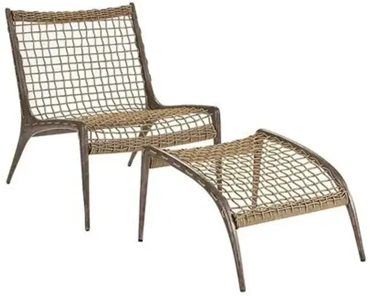 Hemingway Outdoor Accent Chair - Gray/Gold - Lane Venture, Comfortable, Durable