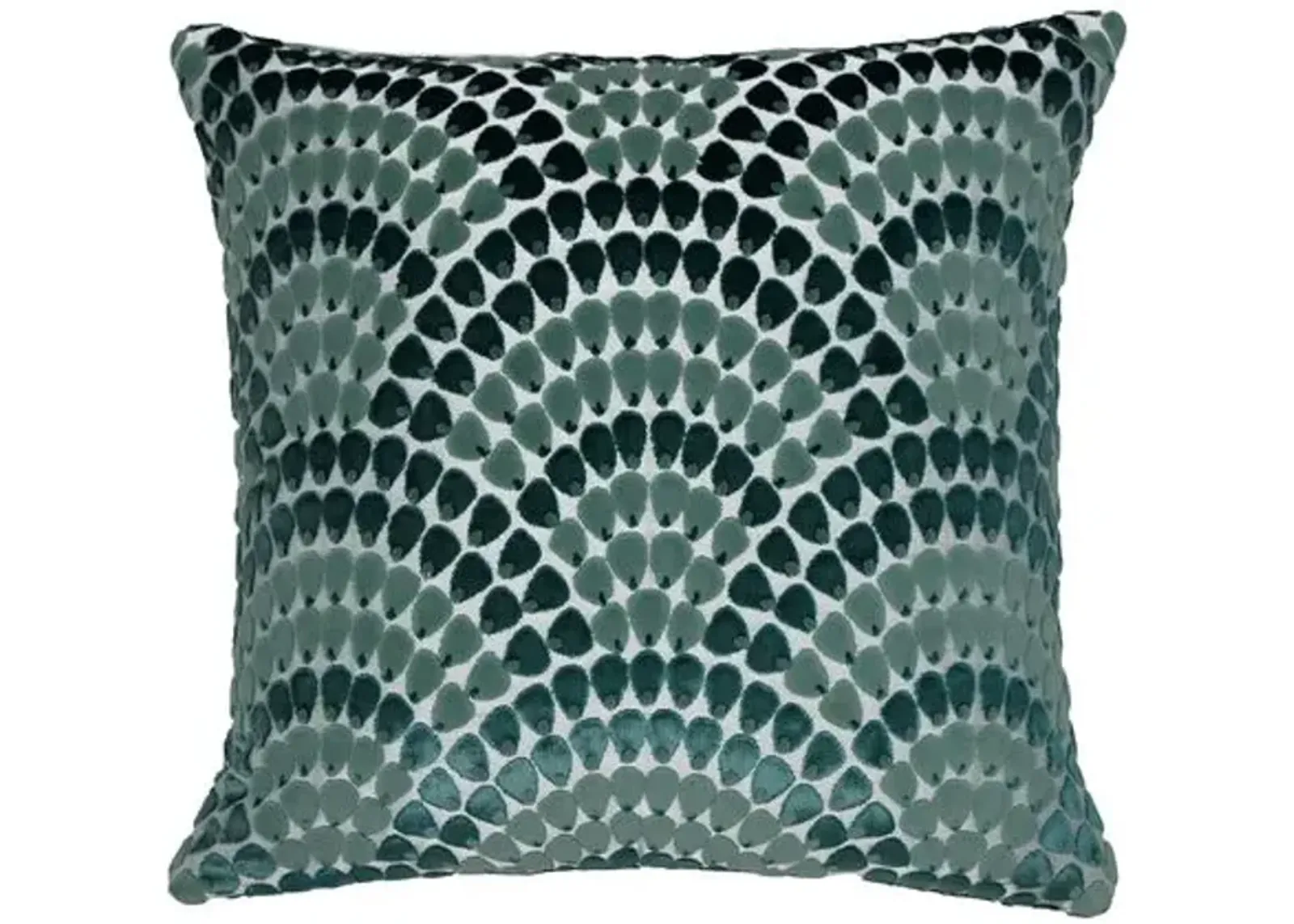 Landis 22x22 Pillow - Bermuda Blue/Teal Velvet - The Piper Collection