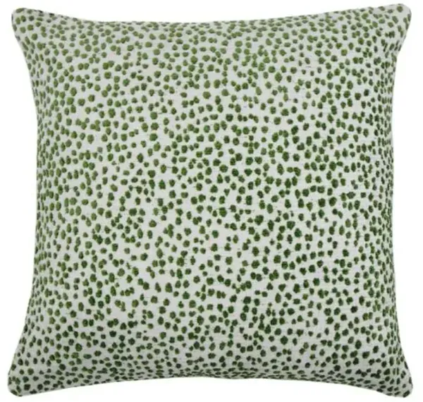 Lola 22x22 Dots Pillow - Emerald/White - The Piper Collection