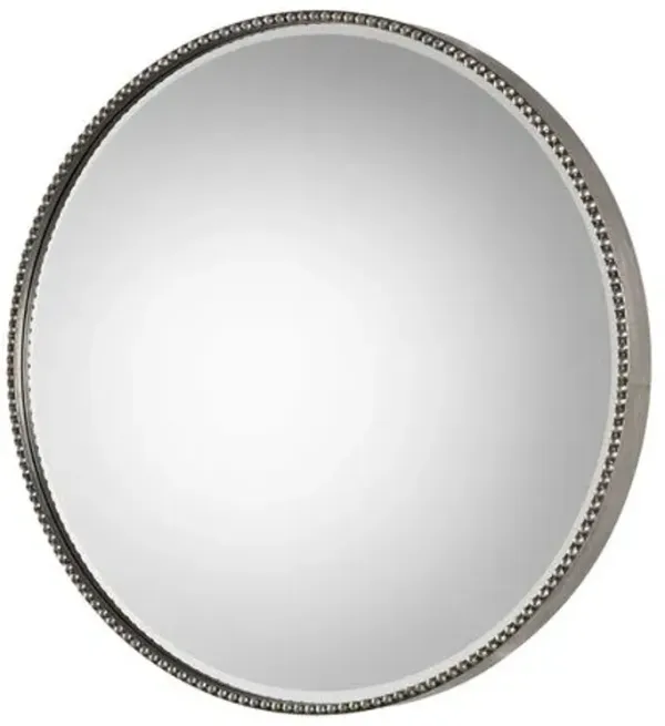 Stefania Wall Mirror - Antiqued Silver Leaf