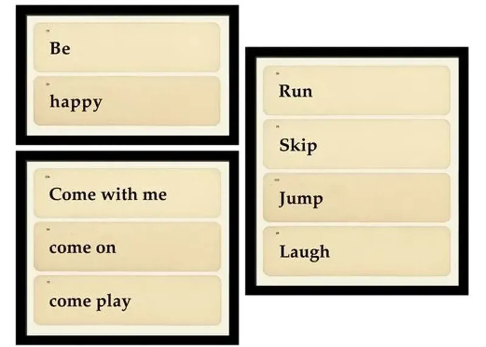 Smith & Co. - Flashcards: Be - Play - Laugh - Black