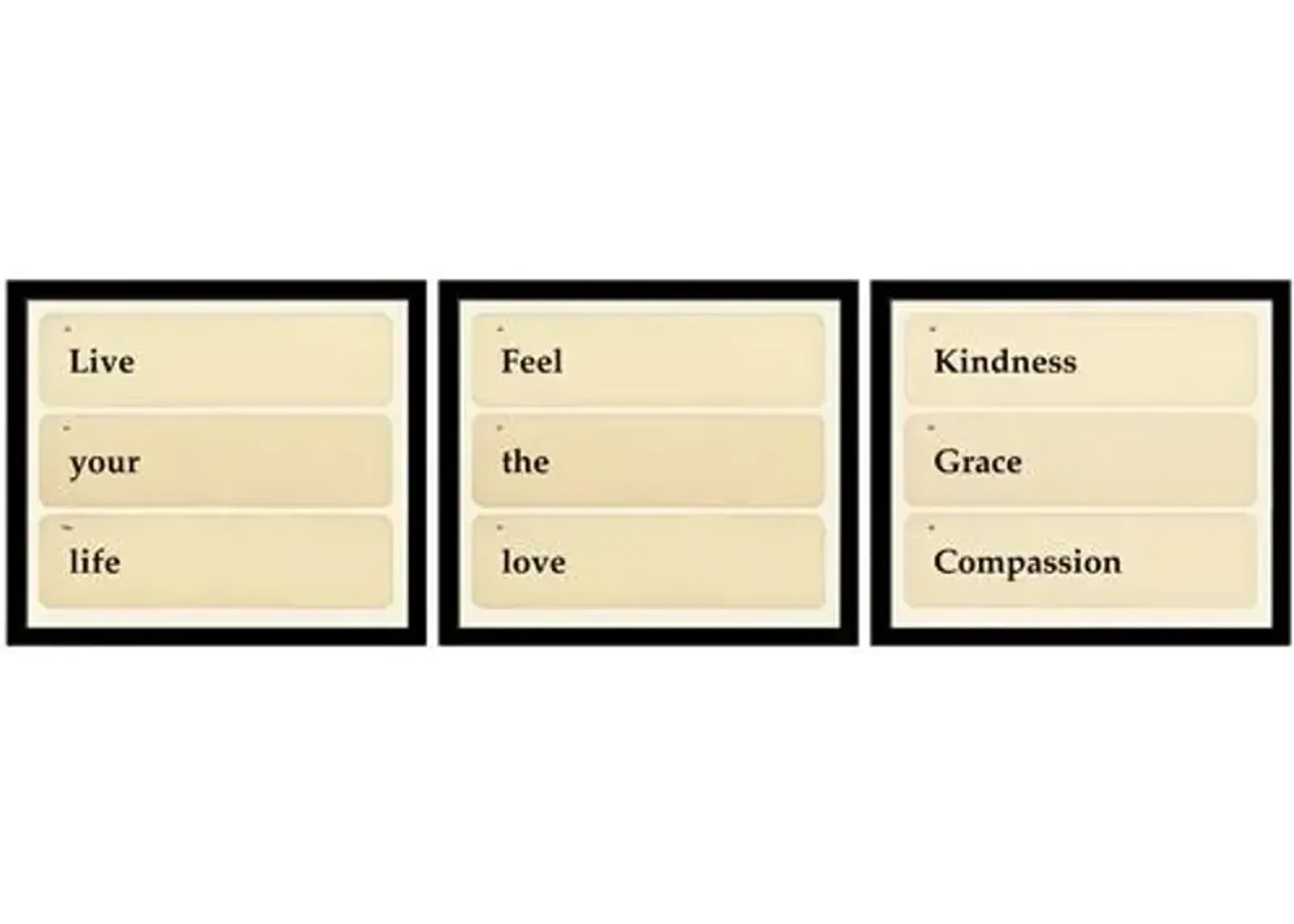 Smith & Co. - Flashcards: Feel - Live - Kindness - Black