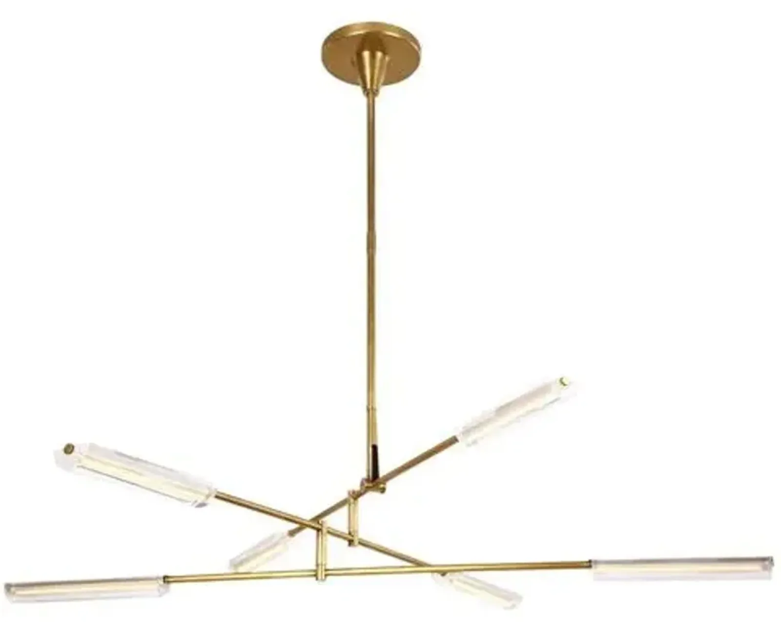 Daley 6-Light Chandelier - Acrylic - Natural Brass