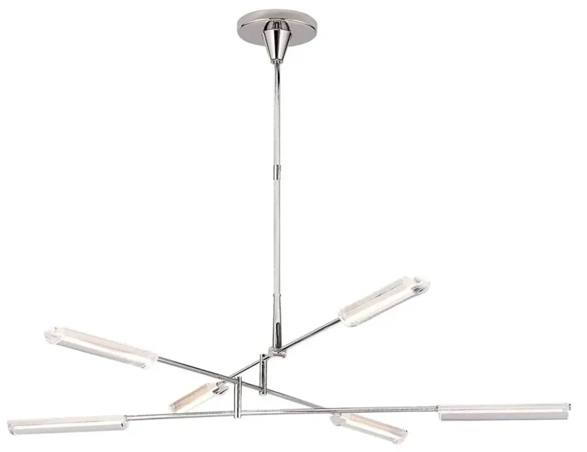 Daley 6-Light Chandelier - Acrylic - Polished Nickel