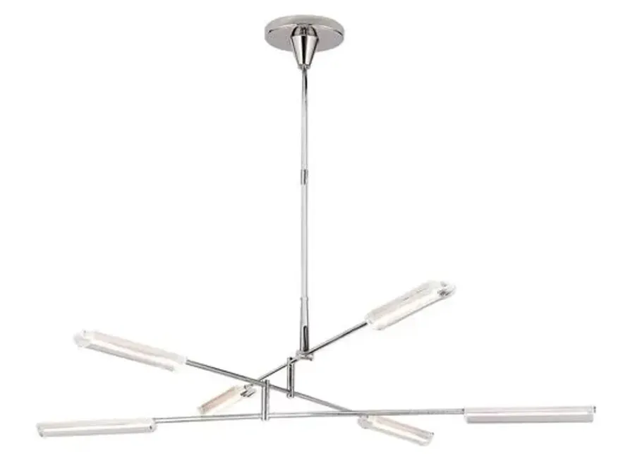 Daley 6-Light Chandelier - Acrylic - Polished Nickel