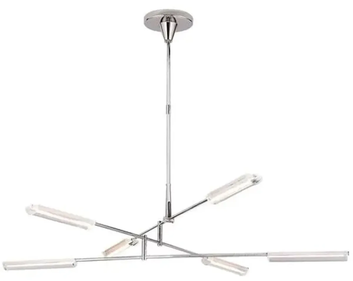 Daley 6-Light Chandelier - Acrylic - Polished Nickel