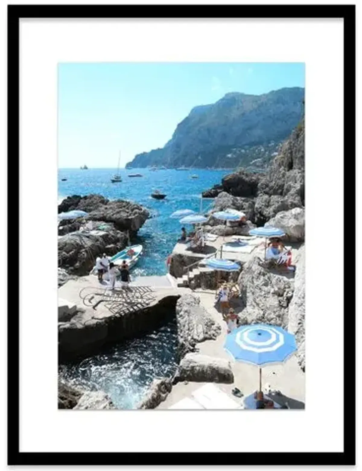Natalie Obradovich - La Fontelina Umbrellas Photograph - Blue
