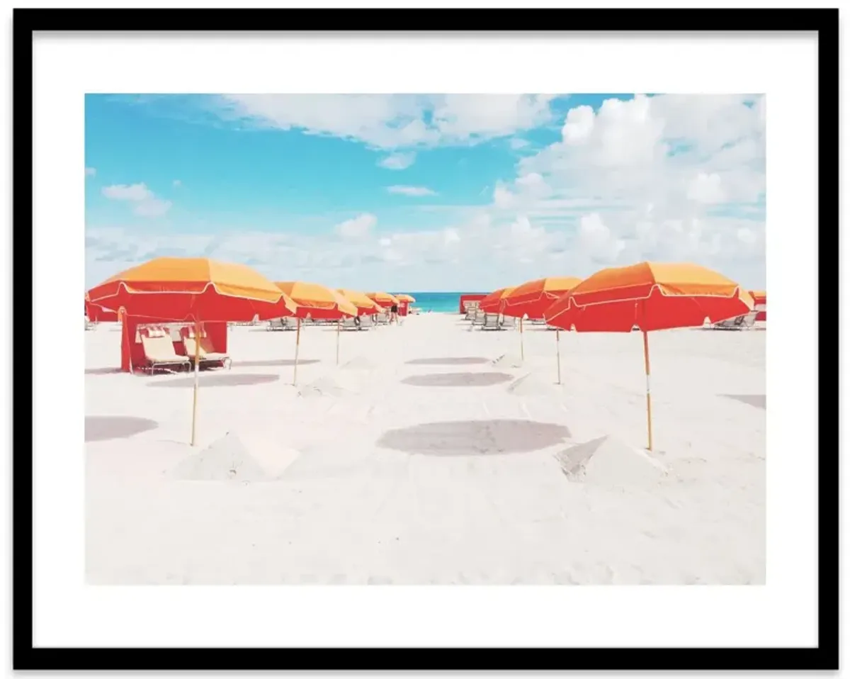 Natalie Obradovich, Orange Umbrellas Photograph