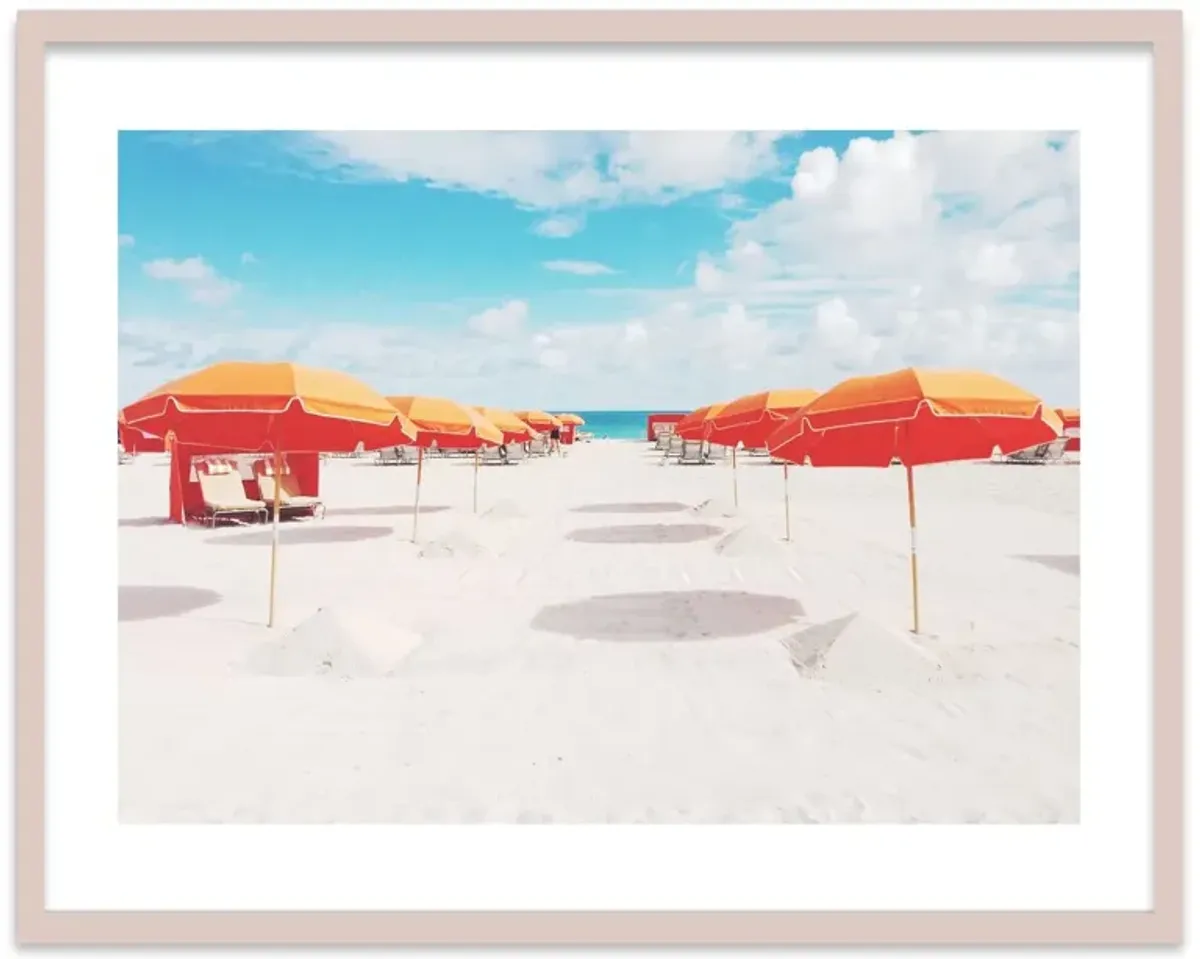 Natalie Obradovich, Orange Umbrellas Photograph