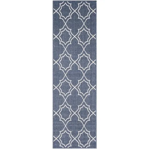 Sita Outdoor Rug - Charcoal/White - Gray - Gray