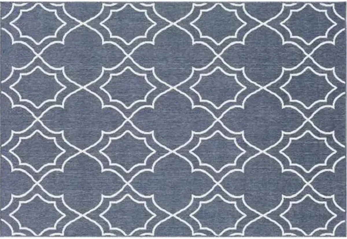 Sita Outdoor Rug - Charcoal/White - Gray - Gray