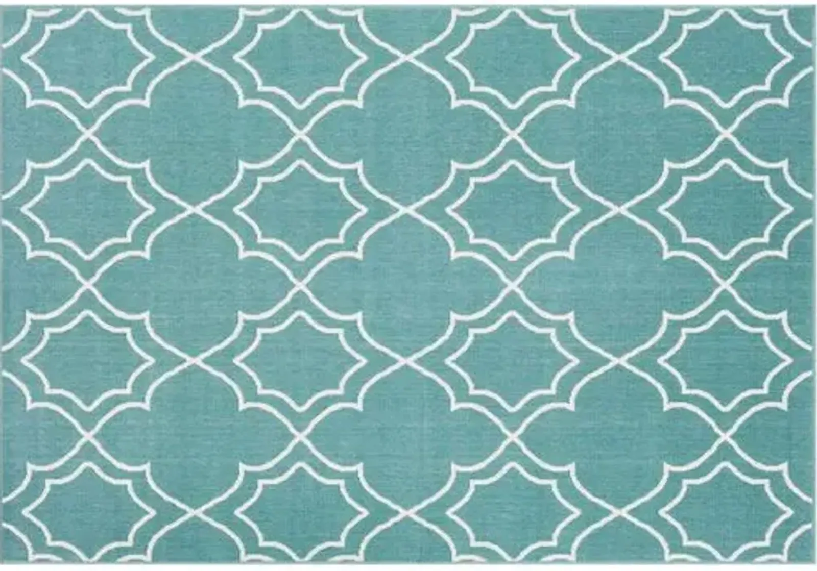 Sita Outdoor Rug - Teal/White - Green - Green