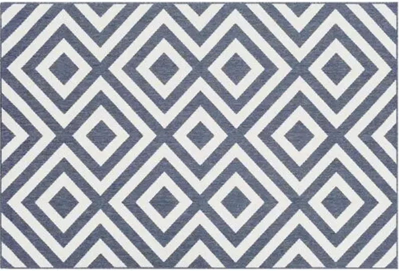 Ashley Outdoor Rug - Charcoal/White - Gray - Gray