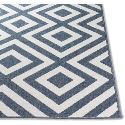 Ashley Outdoor Rug - Charcoal/White - Gray - Gray