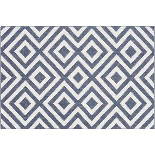 Ashley Outdoor Rug - Charcoal/White - Gray - Gray