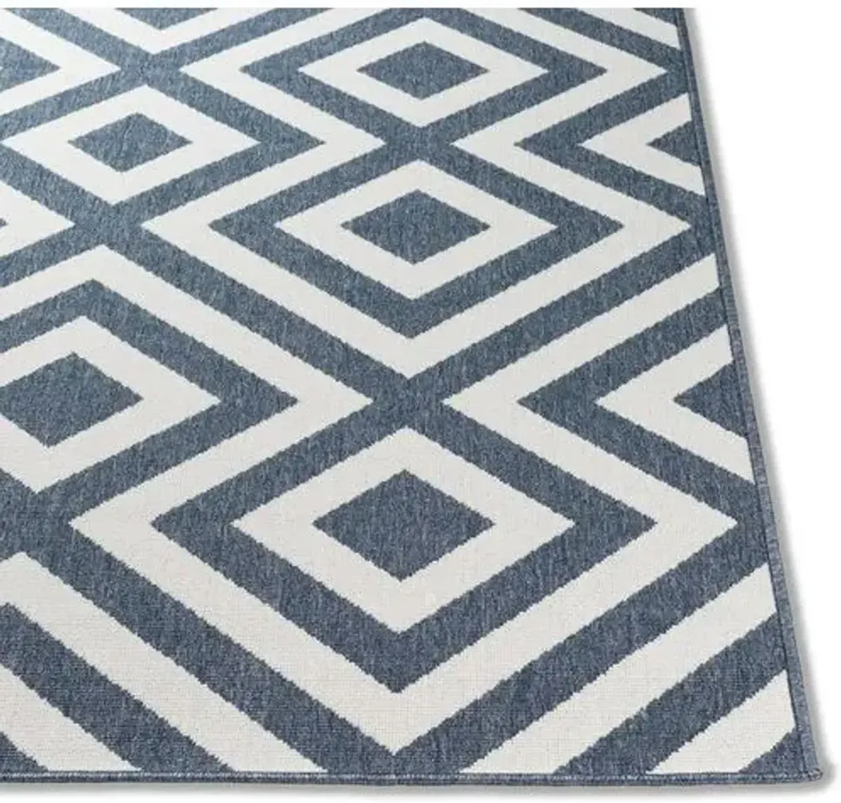 Ashley Outdoor Rug - Charcoal/White - Gray - Gray