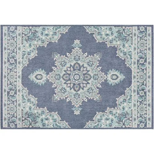 Embiid Outdoor Rug - Aqua/Teal - Blue - Blue