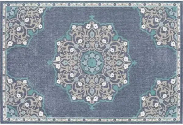 Wilson Outdoor Rug - Aqua/Taupe - Blue - Blue