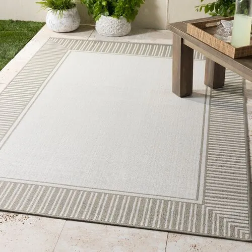 Fay Outdoor Rug - Taupe/White - Beige - Beige