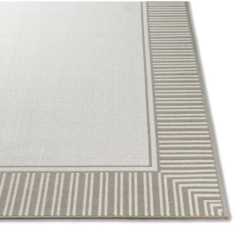 Fay Outdoor Rug - Taupe/White - Beige - Beige