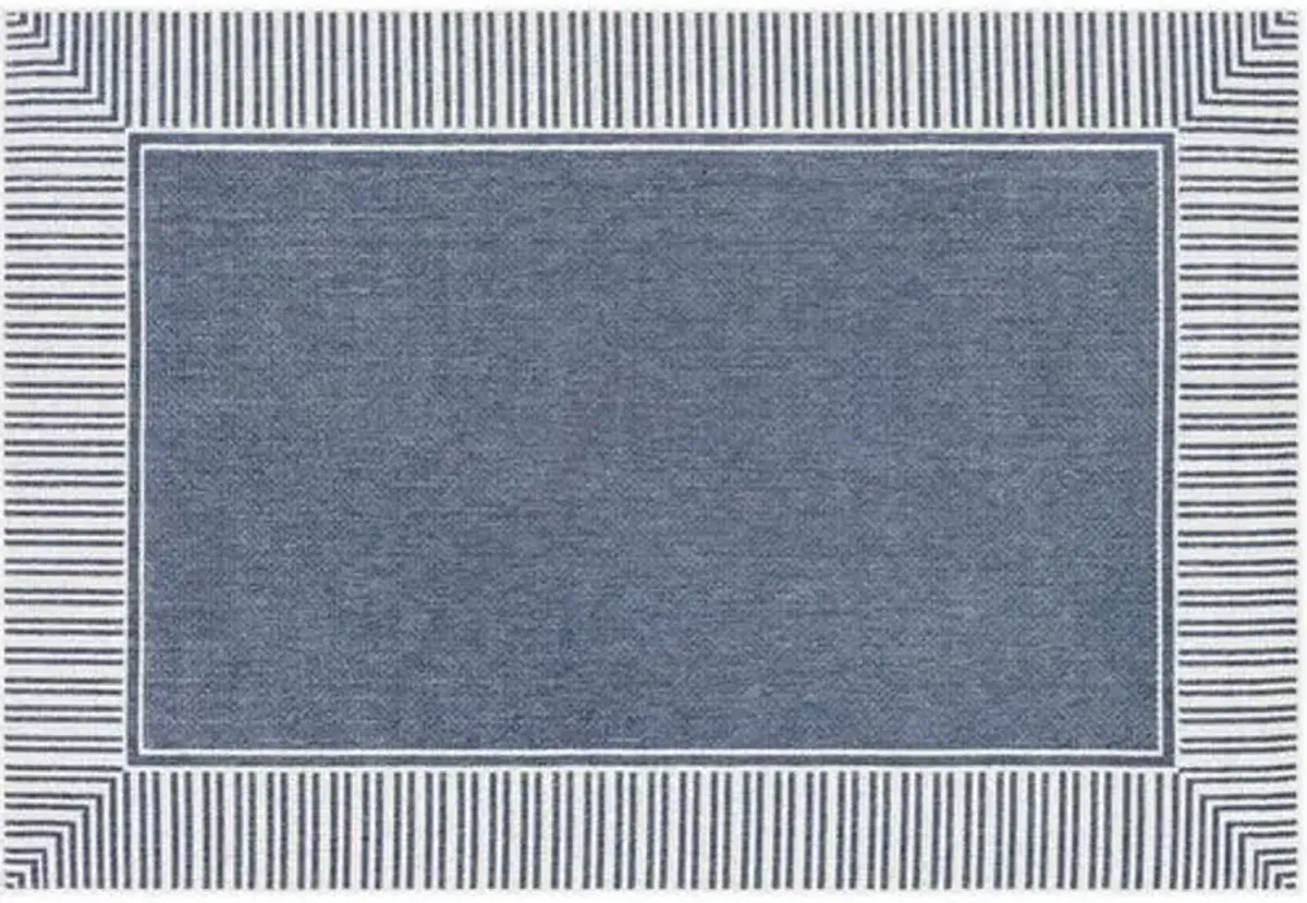 Fay Outdoor Rug - Charcoal/White - Gray - Gray