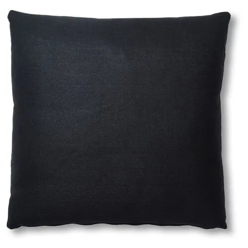 Hazel Pillow - Black Linen