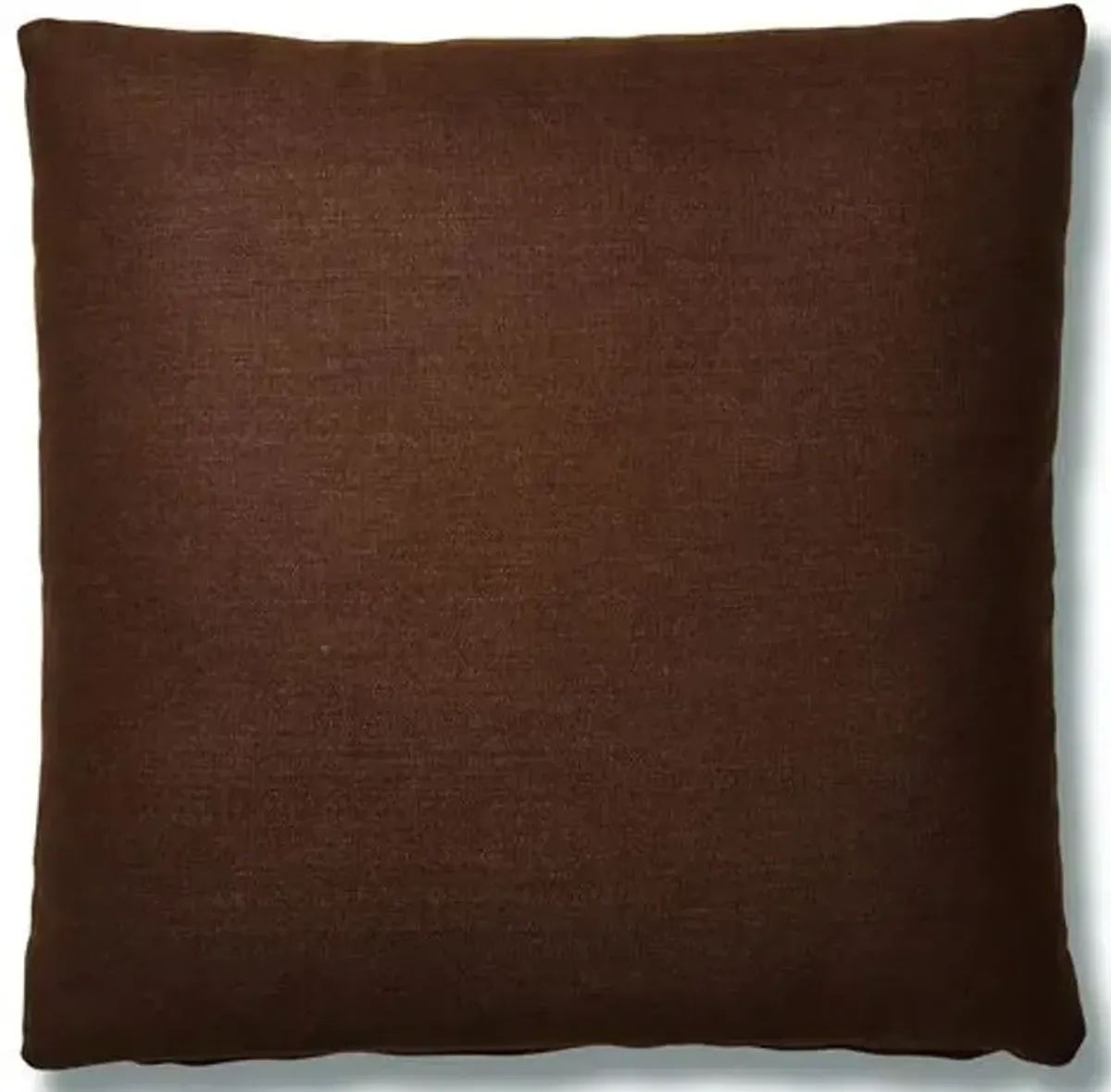 Hazel Pillow - Walnut Linen