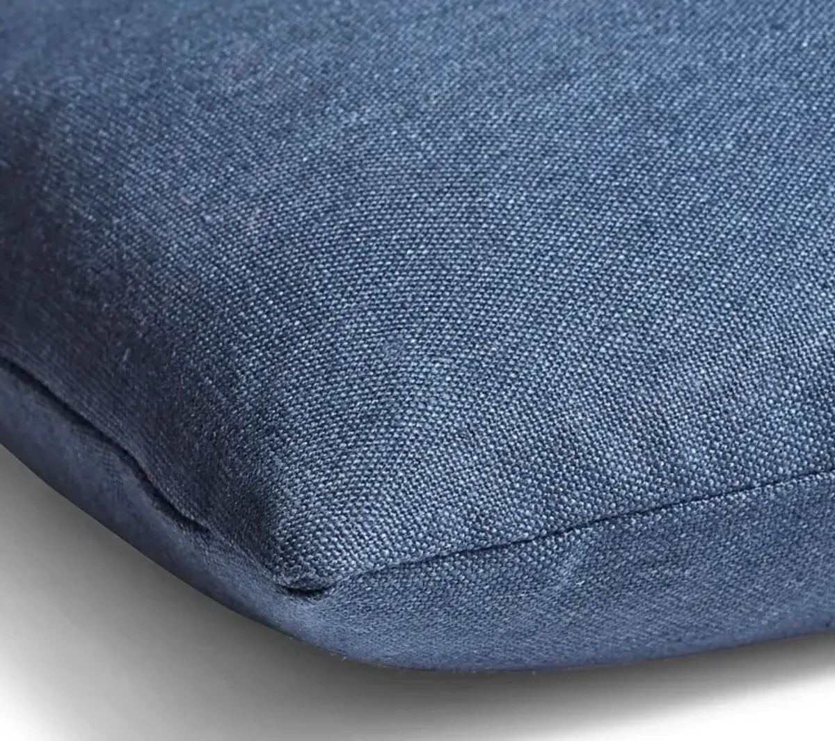 Ada Long Lumbar Pillow, Navy Linen
