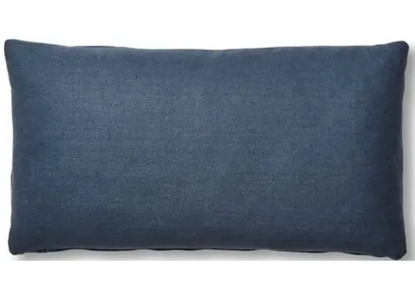 Ada Long Lumbar Pillow - Navy Linen